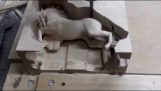 Sculptuur in hout met CNC