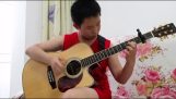 12 година гитариста игра невероватно “забезекнут”