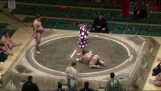 Knockout in einer Sekunde im Sumo