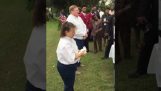 Releasing white doves at a funeral (fail)