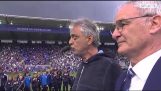 The Andrea Bocelli sings the “No Dorma” the stadium of Leicester