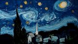 Van Gogh iki ünlü tablolarından su yüzeyinde