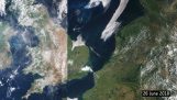 Výsledek sucha v Evropě v posledním měsíci