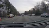 Impatient drivers entering the emergency lane