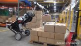 Robot workers in a warehouse
