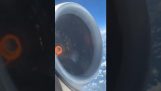 silnik samolotu podczas lotu rozpuszcza