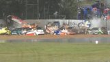 Big car pile-up in the race “Citroën DS3 Cup 2019”