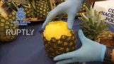 Полиција сматра 67 килограма кокаина скривених у ананаса (Španija)