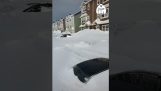 Nach dem Schneesturm in Kanada