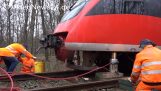 Восстановление рельсов поезд