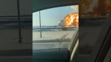 Motorista v době výbuchu v Bejrútu