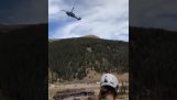 Transfer Zement Hubschrauber