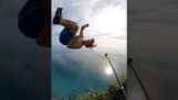 How to film the dive from a cliff