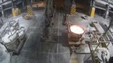 Accident dans une fonderie d'aluminium