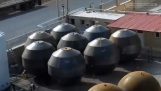 יצירת טנקים כדוריים באמצעות חומרי נפץ