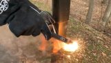 Opening a lock with thermite