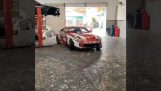 Drift in een garage