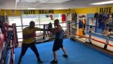 Bully desafía a un entrenador en un combate de boxeo