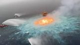 Plynovod praskl v Mexickém zálivu, způsobuje požár pod vodou