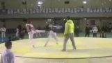 Mossa impressionante in una partita di Taekwondo