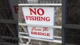 No pescar desde el puente.