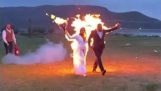 A fiery wedding