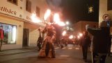 The parade of Krampus before the feast of St.. Nicholas (Austria)