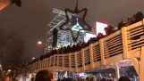 Gångbro kollaps i firandet av nyåret (Moskva)