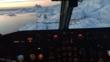 Die Landung in Maniitsoq Flughafen (Grönland)