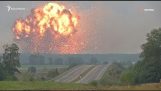 Explosión de un depósito de municiones en Ucrania