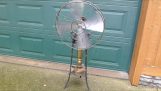 Fan powered by a kerosene lamp
