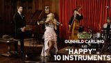 Happy – Pharrell Williams (on 10 Different Musical Instruments Cover) (ft. Gunhild Carling)